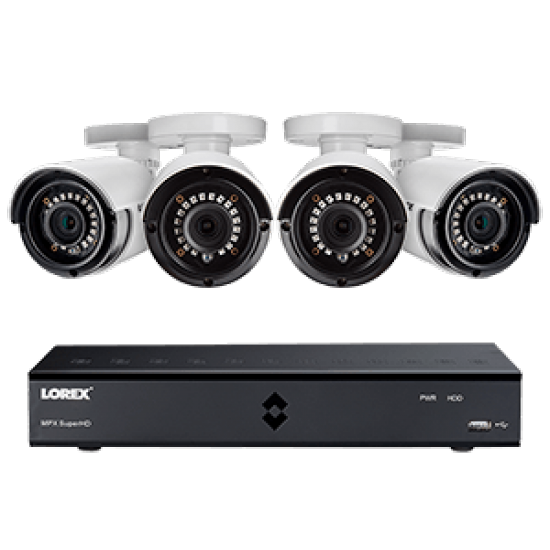  4-camera security system with 1TB digital video recorder and 1080p resolution